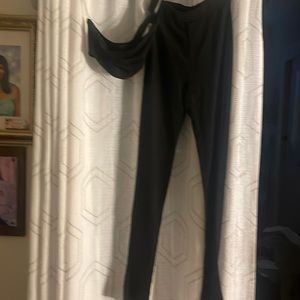 HERA, Size S, Black Glitter 2pc Pant & Crop Top Set Condition: Like New